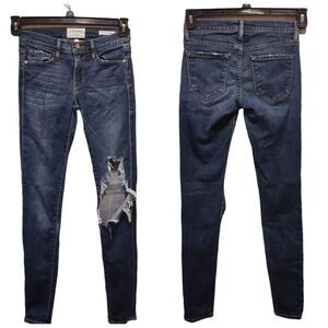 FRAME ~ Denim Size 25 Jeans Le Skinny De Jeanne Laurel Wash Light Distressed